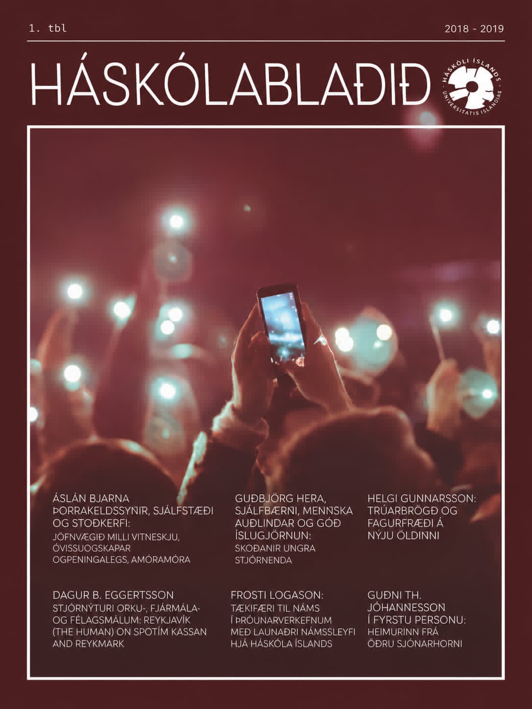 Forsíða Háskólablaðið 2018–2019
